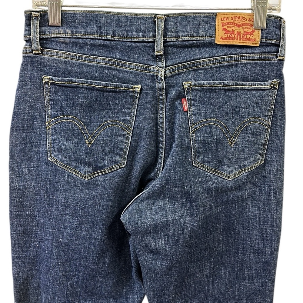 Levis Sculpt Classic Straight Leg Denim Mid Rise Blue Jeans Cotton Blend Size 27 - Picture 4 of 11